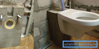 Bazen od betona i WC na njemu Bazen od betona i WC na njemu