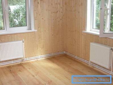 Dvije cijevi instalacije grijanja privatne kuće