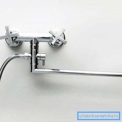 Dva ventilska mješalica s dugim izljevom 50 cm Dva ventilska mješalica s dugim izljevom 50 cm