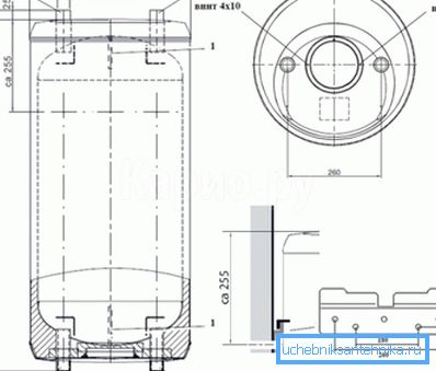 Dimenzije malog akumulatora topline Dimenzije malog akumulatora topline
