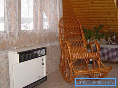 U foto - plinskom konvektoru instaliranom u prostoriji. U foto - plinskom konvektoru instaliranom u prostoriji.