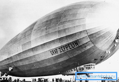 Na fotografiji - njemačkom zračnom lukom Graf Zeppelin. Duralumin je upotrijebljen za izgradnju krutog okvira koji je zrakoplova otporno na vjetrovite vjetrove.