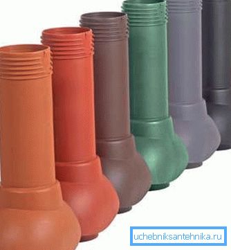Na foto - plastičnim elementima krovne ventilacije.
