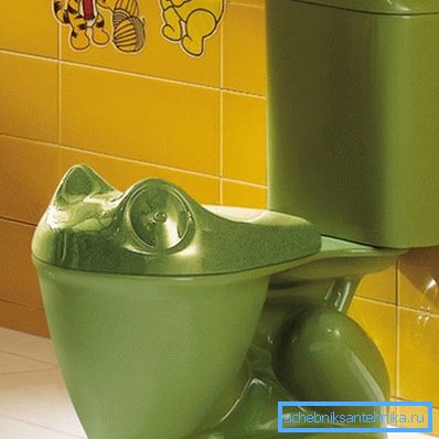 Na fotografiji - sanitarni uređaj u obliku žabe