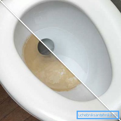 Na fotografiji - WC prije i poslije čišćenja. Na fotografiji - WC prije i poslije čišćenja.