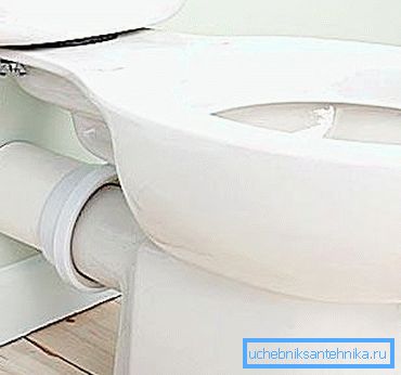 Na fotografiji - kruti spoj WC-a
