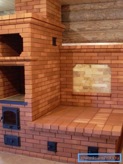 Pećnica s velikom klupom i pločom za kuhanje Pećnica s velikom klupom i pločom za kuhanje