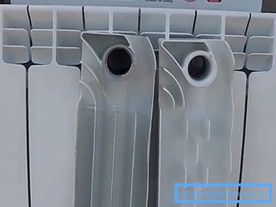 Dimenzije sekcije aluminijskih radijatora ovise o karakteristikama određenog modela.