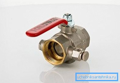 Kuglasti ventil s odvodom i ventilom Valtec