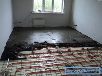 Zagrijati pod iz grijanja blato cementno-pijeska estrih Zagrijati pod iz grijanja blato cementno-pijeska estrih