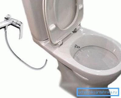 WC s integriranom mlaznicom. WC s integriranom mlaznicom.