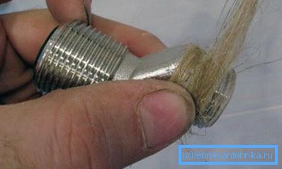 Pečat navoja konoplje