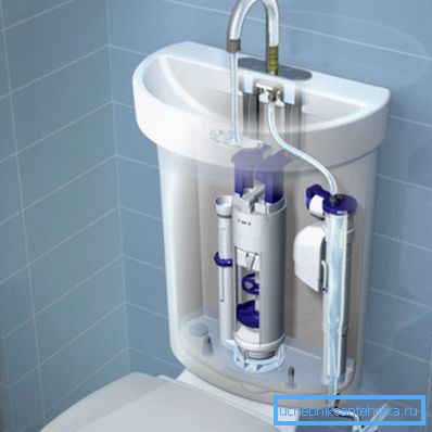 Uređaj spremnika WC školjka-umivaonik. Uređaj spremnika WC školjka-umivaonik.