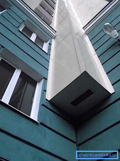 Kutija za prozračivanje instalirana vani Kutija za prozračivanje instalirana vani